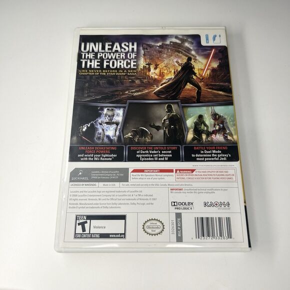 Star Wars: The Force Unleashed (Nintendo Wii, 2008) Complete w/ Manual TESTED - Picture 2 of 8